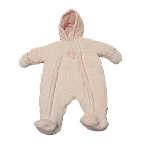 NEW NWT Baby Girl Infant Absorba Pink Fleece Thick Zip Snowsuit | Size 6 Months